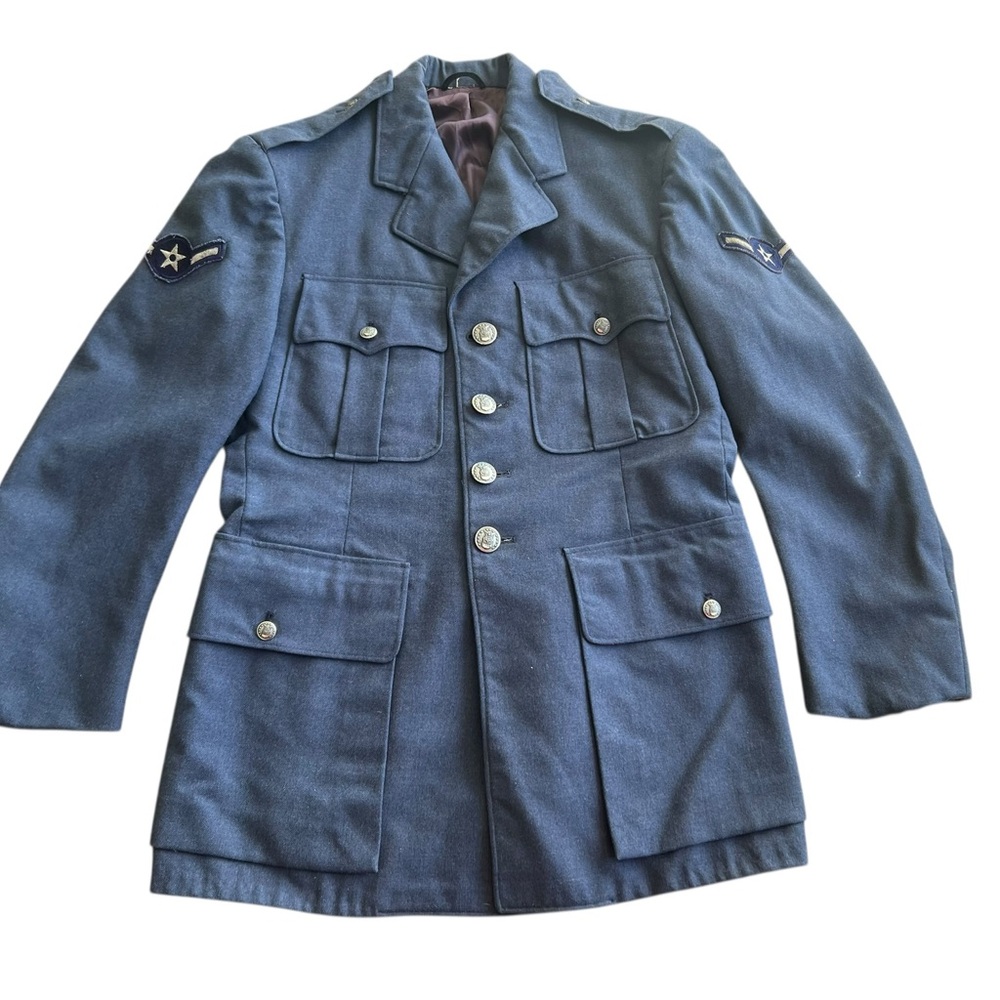 Vintage Vietnam Air Force Blue Wool Uniform Jacket Size 39S